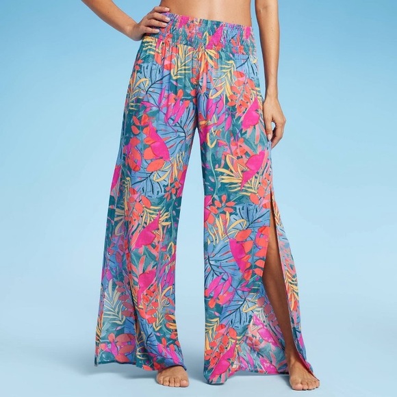 Kona Sol Other - Tropical Print Cover-Up Pants